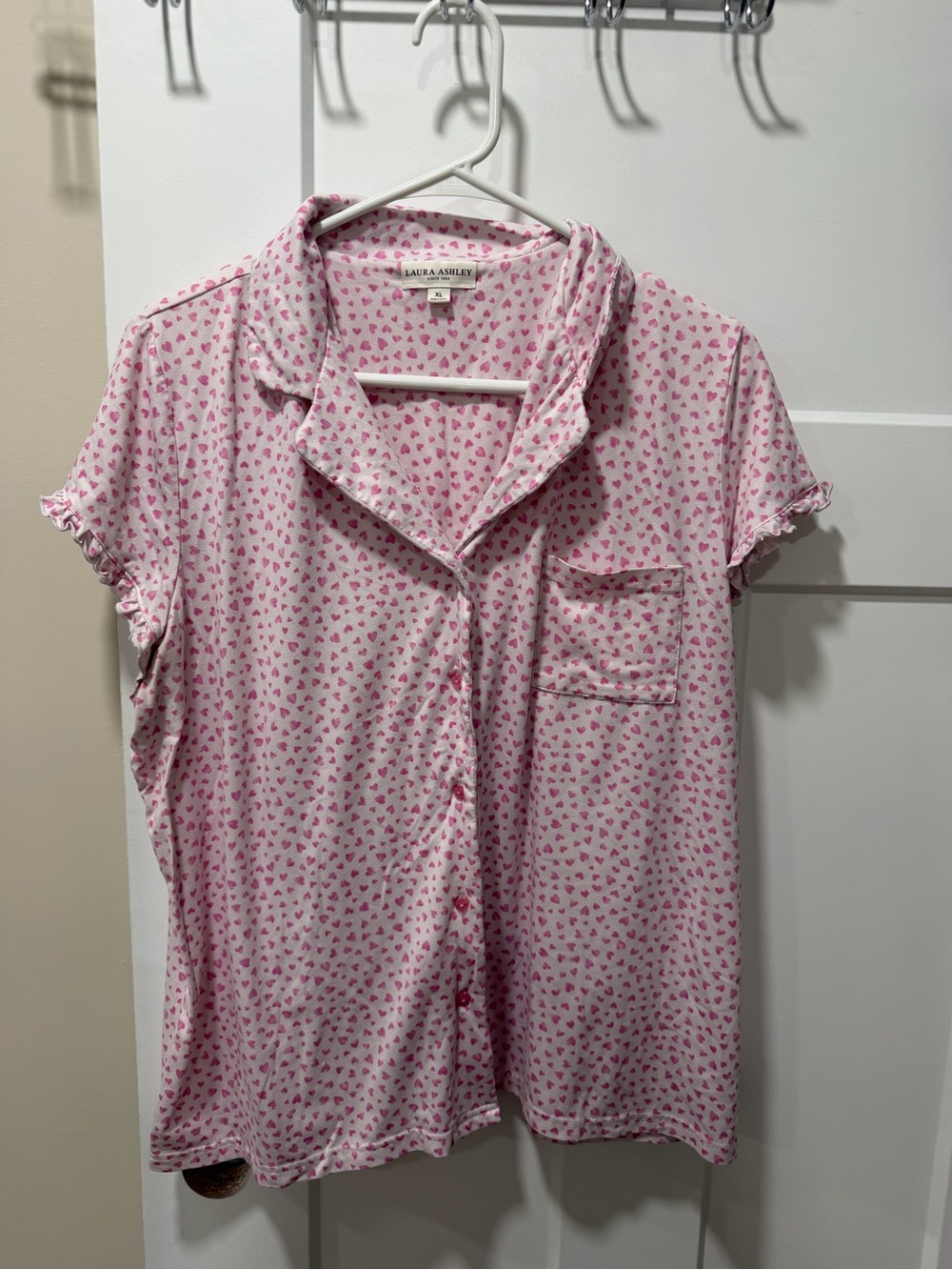 Laura Ashley Pink Heart-Print Pajamas